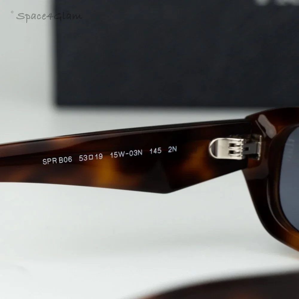 Prada Men Sunglasses Havana Grey Rectangle PRB06S 15W03N NEW AUTHENTIC